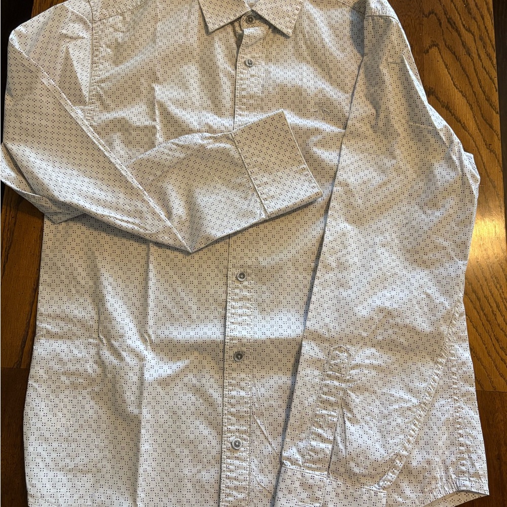 Original Penguin Men's White and Black Dotted Shirt - Picture 3 of 3
